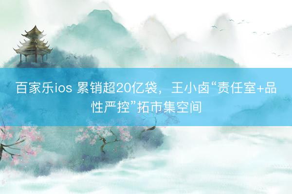 百家乐ios 累销超20亿袋，王小卤“责任室+品性严控”拓市集空间